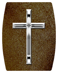 DAREC-510-SL-SH-BR Silver Single Cross Shimmer Brown